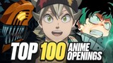 My UPDATED Top 100 Anime Openings (of All Time) (Creditless 60FPS)