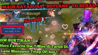 Tutorial Hayabusa Botlane ! Wajib Nonton! | Savage Hayabusa Gameplay | Mobile Legends