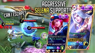 AGGRESSIVE SUPPORT SELENA |PLAYING WITH 3 LAYLA GODS AND TOP GLOBAL HILDA | ZENITSU | Mobile Legends