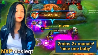 2MINS 2X MANAIC | JAYNICS | NICS ORENSE|  TOP GLOBAL/PHILIPPINES BRUNO | - Mobile Legends - BODAK