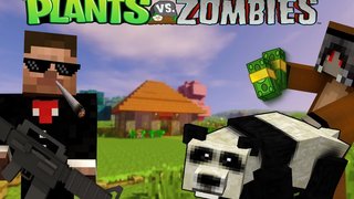 Minecraft Plant Vs Zombie Series 8 จับหมีแพนด้าแลกเงิน