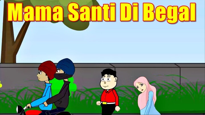 Mama Santi Kena Begal - Pocong Santi part 15 - Kartun Hantu Lucu