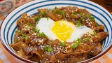 Makan untuk satu orang | Nasi daging sapi Jepang | Keuntungan makan sendiri adalah Anda bisa makan s