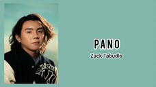 Zack Tabudlo - Pano [Lyrics]