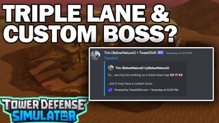 TRIPLE LANE AND CUSTOM BOSS? | Tower Defense Simulator | ROBLOX