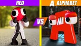Red (Rainbow Friends) vs A (Alphabet Lore) | SPORE
