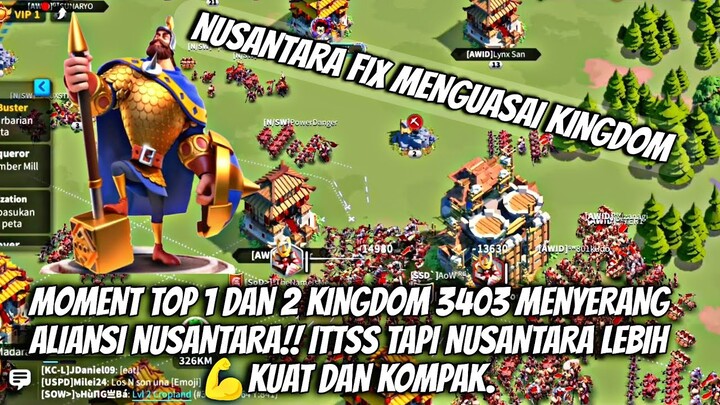 kebodohan TOP 1 DAN 2 menyerang aliansi Indonesia kingdom 3403!! dan fix project sukses