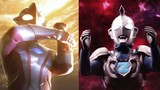 As both recruits, a comparison between Mebius and Zeta's first battle