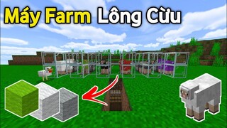 Cách Làm Máy Farm Lông Cừu Tự Động Đơn Giản Trong Minecraft PE 1.18 | Easy Wool Farm MCPE/Bedrock