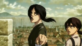 Attack on Titan season 4 episode 16 clip - Pieck shows where the enemies are to Eren