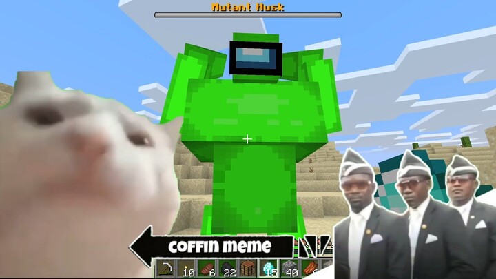 Coffin Meme Among Us but Cat is Vibing - Minecraft