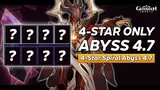 GG PARAH! 4-STAR ONLY LAWAN SPIRAL ABYSS 4.7! | Genshin Impact Indonesia
