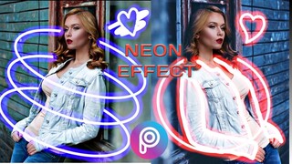 Picsart tutorial neon glowing  effect easy way / picsart photo editing / photo editing