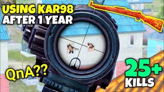 Using Kar98 After 1 Year in PUBG Mobile ERANGEL 2.0 | QnA Announcement - MRX