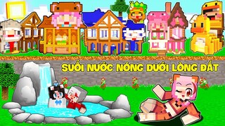 GẤU MORA THỬ THÁCH 24H XÂY SUỐI NƯỚC NÓNG DƯỚI ĐẤT TRONG LÀNG MỚI HERO MINECRAFT