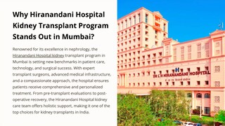 Why Hiranandani Hospital Kidney Transplant Program Stands Out in Mumbai