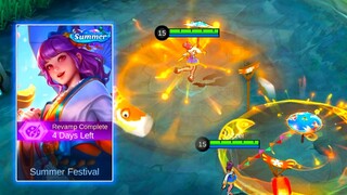 Kagura Revamp Summer Festival Skin MLBB Spotlight