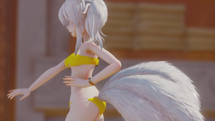 [MMD] The red-eyed nine-tailed fox has a weak voice and is as beautiful as a fairy