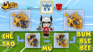 SongFish Hướng dẫn chế tạo mũ bảo hiểm Bumblebee siêu ngầu trong mini world