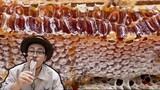 CARA SEDERHANA PANEN SARANG LEBAH MADU | Harvesting Honeycomb | Eating Honeycomb ASMR
