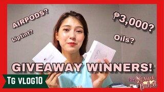 GIVEAWAY WINNERS + TG VLOGS PREVIEW | TG VLOG10