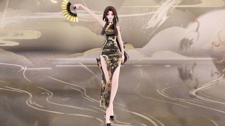 ✦✦【Suzuhikohime MMD】✦แหวน ✦hi ✦สุ่ม ✦เต้นรำ ✦【fabric/gold silk cheongsam】✦✦