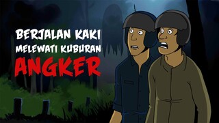 Berjalan Kaki Melewati Kuburan Angker - Kartun Mawarosa 80