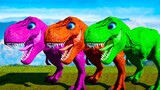 T-REX COLOR PACK vs ALLOSAURUS vs GODZILLA vs ALBERTOSAURUS - Jurassic World Evolution