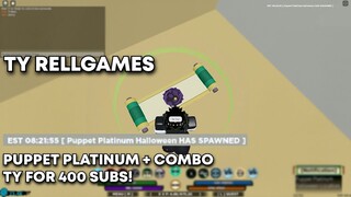 Puppet Platinum + Combo Shindo Life | Roblox | Shindo Life | TY FOR 400 SUBS