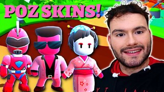 Παίζω ΜΟΝΟ με ΡΟΖ skins! | STUMBLE GUYS | CooLiz