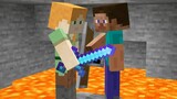 ALEX VS STEVE ใน Minecraft NOOB VS PRO โดย SCOOBY & BORIS CRAFT