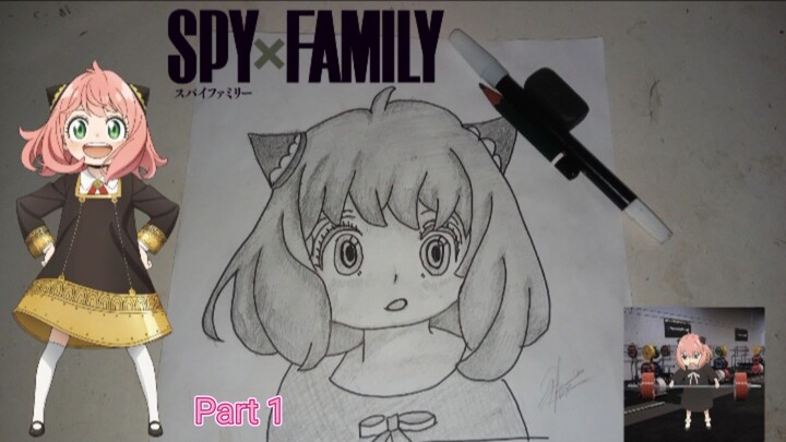 Draw sketch Anya SPYxFAMILY || Part 1