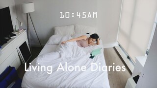 Living Alone Diaries | Cozy in bed, follow me into the city, cooking, grocery shopping!