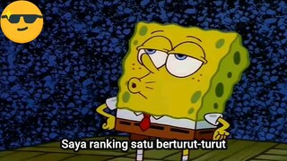 meme spongebob : derita punya temen sok pintar