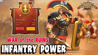 Rise of kingdoms - Crashing war of the ruins With infantry dream team