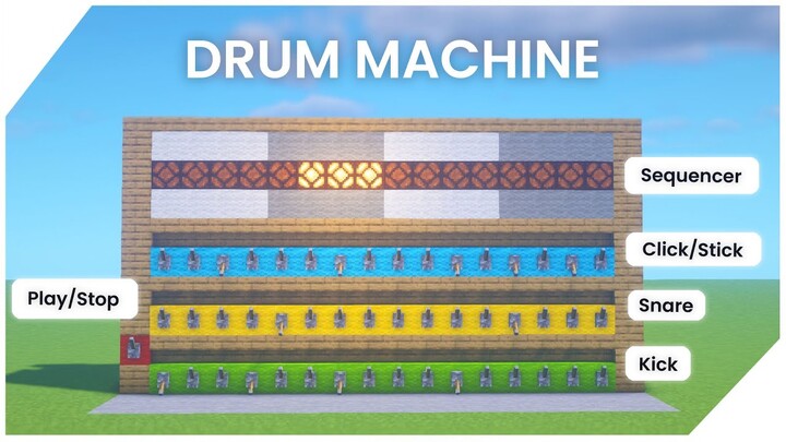 Drum Machine - Minecraft Tutorial Indonesia (Java/Bedrock)