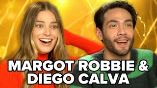Margot Robbie & Diego Calva Pick Their Own Interview Questions | Babylon | PopBuzz Meets