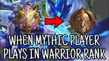 WHEN MYTHIC PLAYER PLAYS IN WARRIOR RANK #1 | EASY SAVAGE AND EASY LEGENDARY?