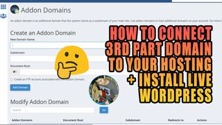 How To Connect Hosting and 3rd Part Domain + WordPress Live Installation Guide