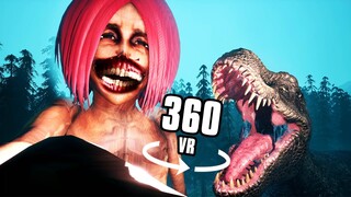 360° VR - TITAN AND T-REX TRY TO EAT YOU! | Virtual Reality Experience