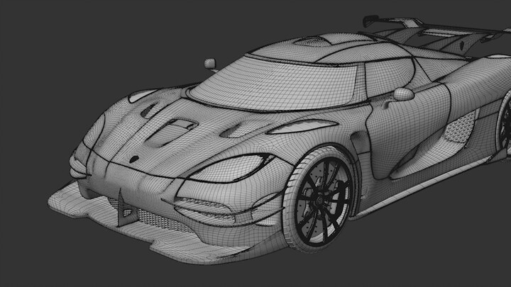 ดูเพลงเดียว [Koenigsegg] และกระบวนการสร้างโมเดลทั้งหมด - Cinema4D