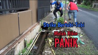 Strike Bertubi-Tubi Di Selokan Pinggir Jalan Raya