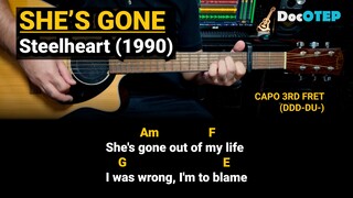 She’s Gone - Steelheart (1990) Easy Guitar Chords Tutorial with Lyrics