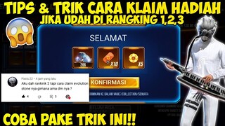 CARA KLAIM HADIAH DI EVENT GEM MASTER JIKA UDAH DI RANKING 1-26 RAMPAGE UNITED FREE FIRE