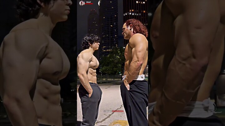 BAKI VS YUJIRO 😱 REAL LIFE #shorts #viral Logan Chitwood and Jeff Gonzalez