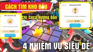 MẸO NHẢY TÌM KHO BÁU SIÊU DỄ, HƯỚNG DẪN LÀM 4 NHIỆM VỤ NHANH NHẤT || PLAY TOGETHER