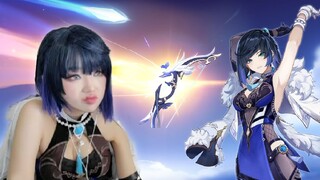 i cosplayed as Yelan for her to come home | Genshin Impact Summons