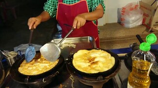 Thai street food Original Dessert at Thai Local night market เที่ยวงานวัดในกรุงเทพ ของกินเพียบ