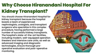 Kidney Transplant At Hiranandani Hospital