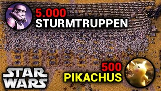 5.000 STURMTRUPPEN  vs. 500 PIKACHUS - Wer gewinnt? - UEBS Star Wars